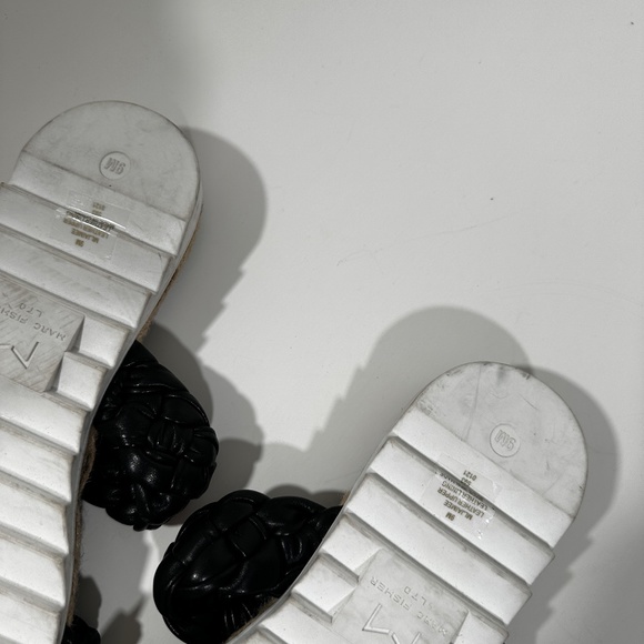 Marc Fisher [ Women's 9 ] Jaimee Espadrille‎ Braided Slide Sandal Black - Picture 7 of 12